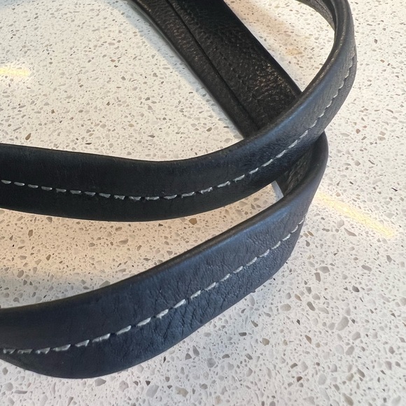 Dooney & Bourke Large Black Leather Drawstring Tote - Picture 5 of 9